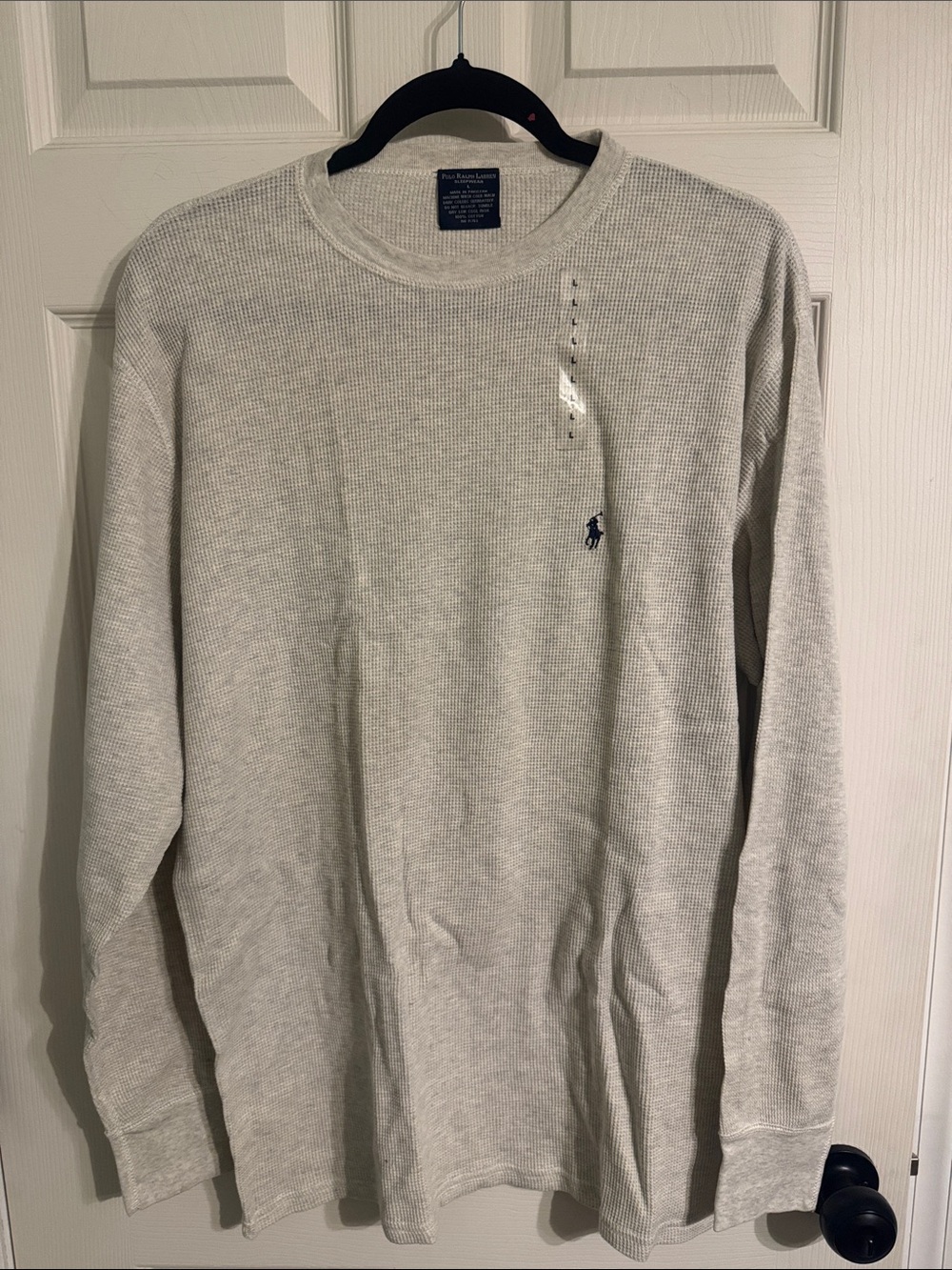 Polo by Ralph Lauren Light Gray Long-Sleeve Thermal Crew